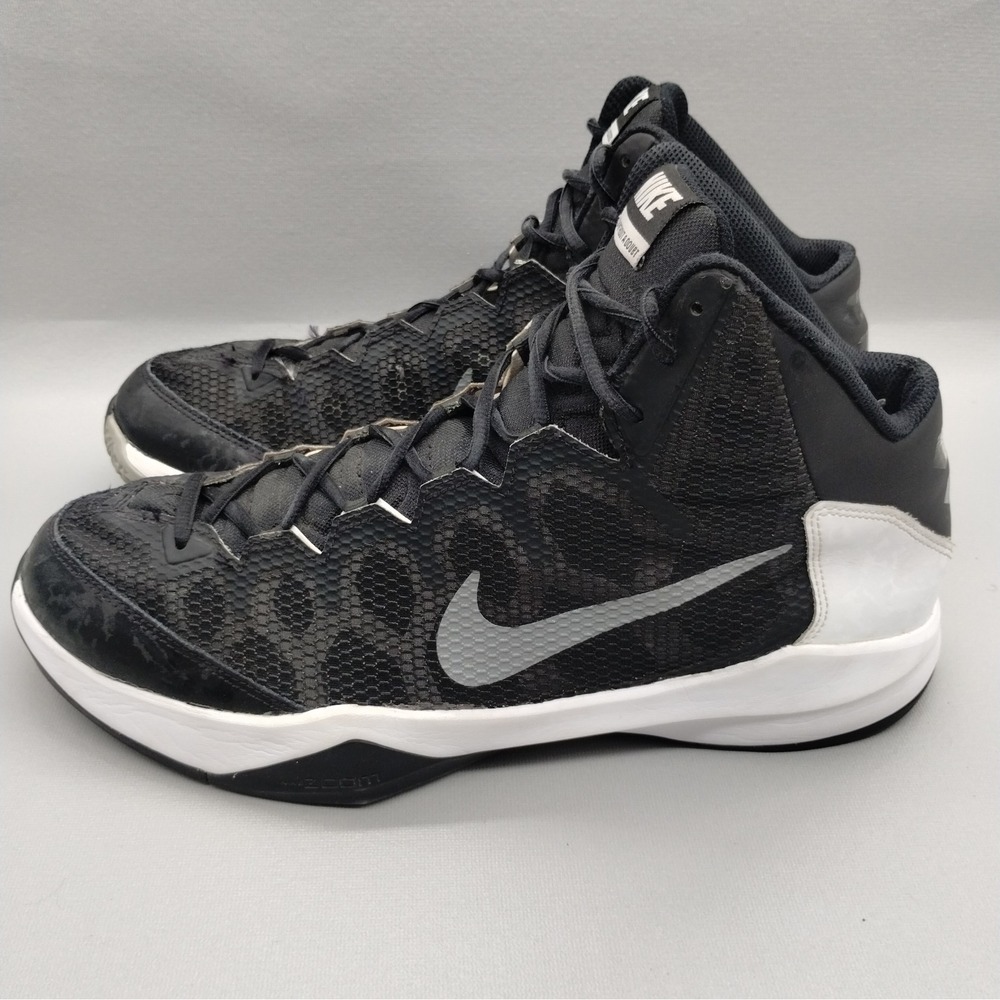 Nike Zoom Without A Doubt Mens Size 13 Basketball Shoes Black White High‎ Top